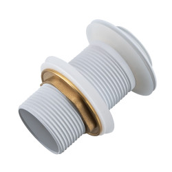 Korek umywalkowy mosiężny Klik Klak model B bez przelewu Biały