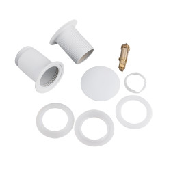 Korek umywalkowy mosiężny Klik Klak model C bez przelewu Biały