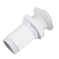 Korek umywalkowy mosiężny Klik Klak model E bez przelewu Biały