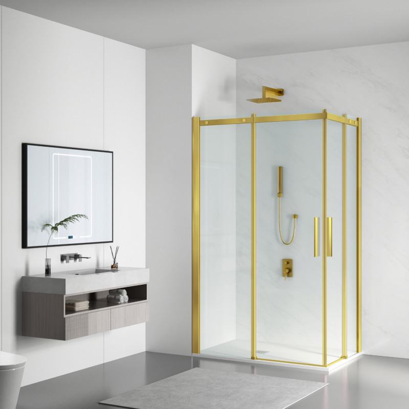 Kabina prysznicowa rozsuwana Rio - ZŁOTY 100x100 cm