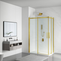 Kabina prysznicowa rozsuwana Rio - ZŁOTY 80x80 cm