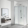 Kabina prysznicowa rozsuwana Rio - CHROM 90x100 cm