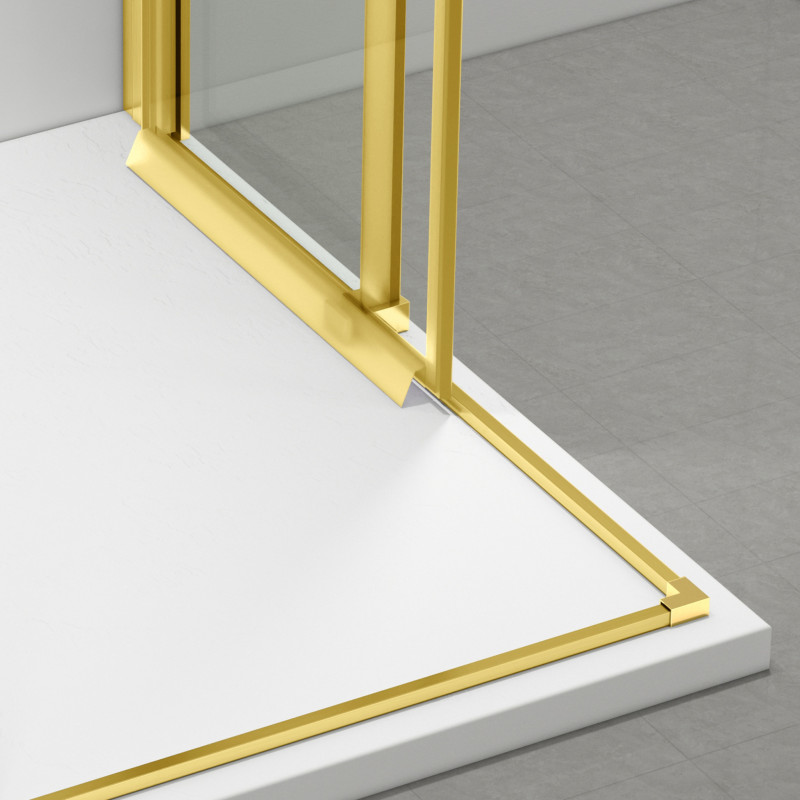 Kabina prysznicowa rozsuwana Rio - ZŁOTY 90x100 cm