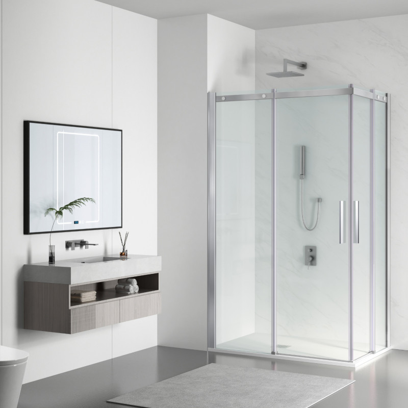 Kabina prysznicowa rozsuwana Rio - CHROM 80x100 cm