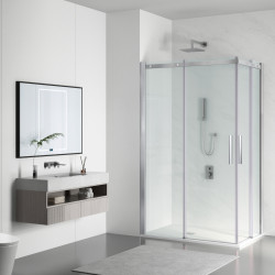 Kabina prysznicowa rozsuwana Rio - CHROM 90x90 cm
