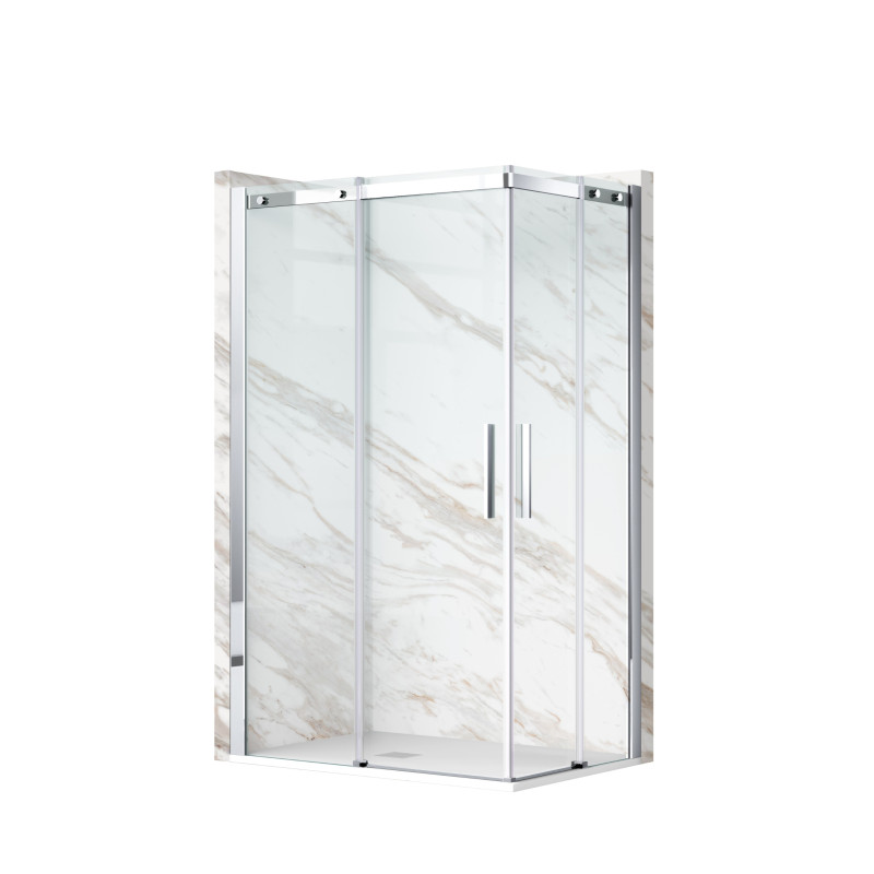 Kabina prysznicowa rozsuwana Rio - CHROM 80x80 cm