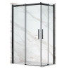 Kabina prysznicowa rozsuwana Rio - BLACK 100x100 cm