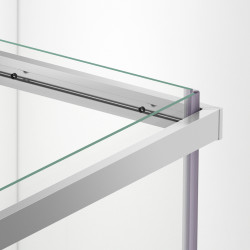Kabina prysznicowa rozsuwana Rio - CHROM 80x90 cm