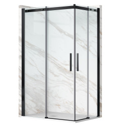 Kabina prysznicowa rozsuwana Rio - BLACK 90x100 cm