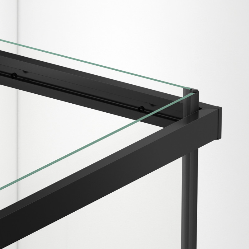 Kabina prysznicowa rozsuwana Rio - BLACK 80x100 cm