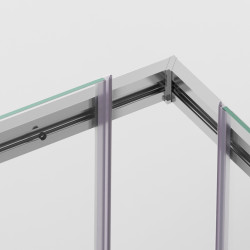 Kabina prysznicowa rozsuwana Rio - CHROM 80x80 cm