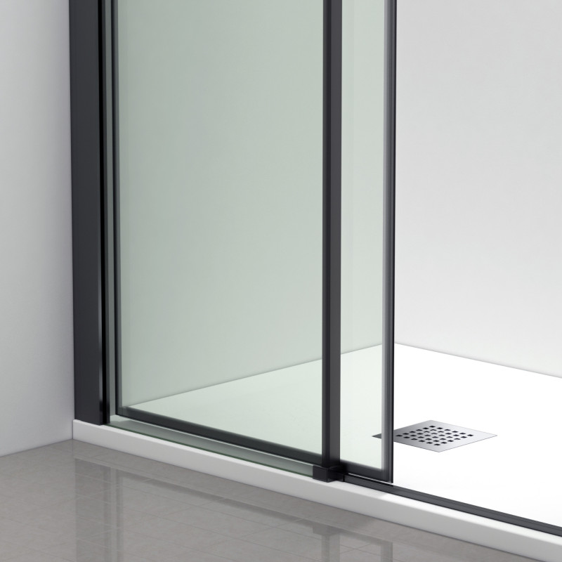 Kabina prysznicowa rozsuwana Rio - BLACK 80x80 cm