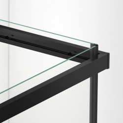 Kabina prysznicowa rozsuwana Rio - BLACK 80x80 cm