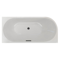 Wanna wolnostojąca narożna prawa AVOLA z pokrywką BLACK - 160 x 80 cm