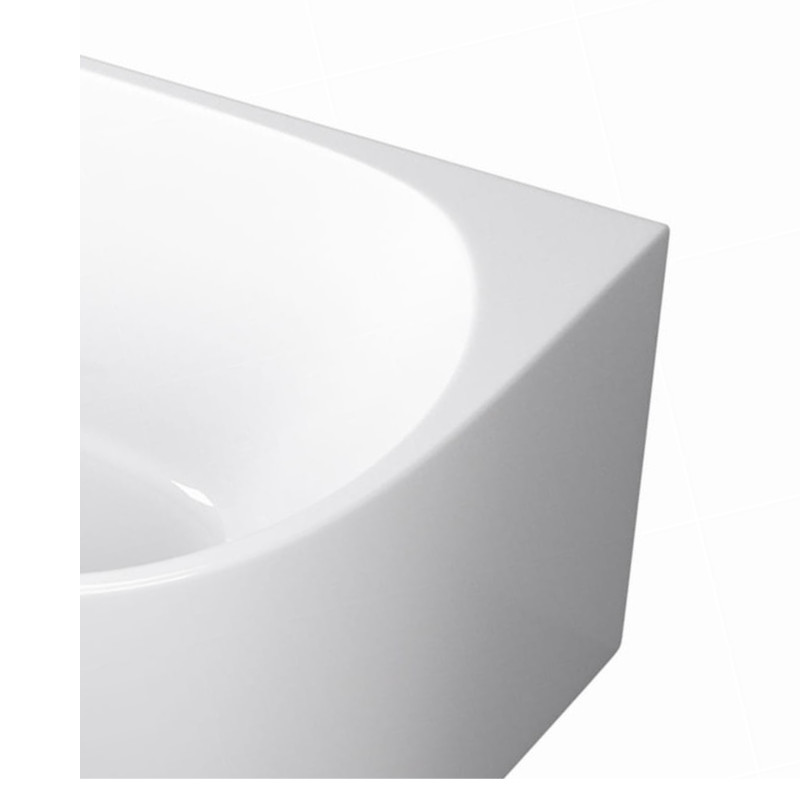 Wanna wolnostojąca narożna lewa AVOLA z pokrywką BLACK - 170 x 80 cm