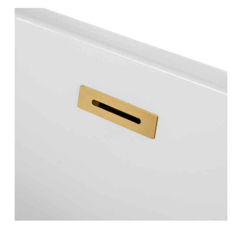 Wanna wolnostojąca narożna lewa AVOLA z pokrywką GOLD - 170 x 80 cm