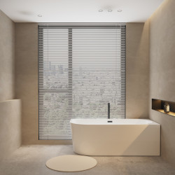 Wanna wolnostojąca narożna prawa AVOLA z pokrywką BLACK - 160 x 80 cm