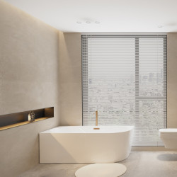 Wanna wolnostojąca narożna lewa AVOLA z pokrywką GOLD - 170 x 80 cm