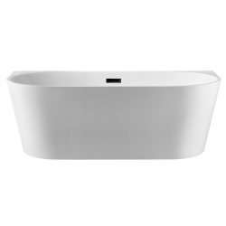 Wanna wolnostojąca przyścienna VIVA z pokrywką BLACK - 160 x 75 cm