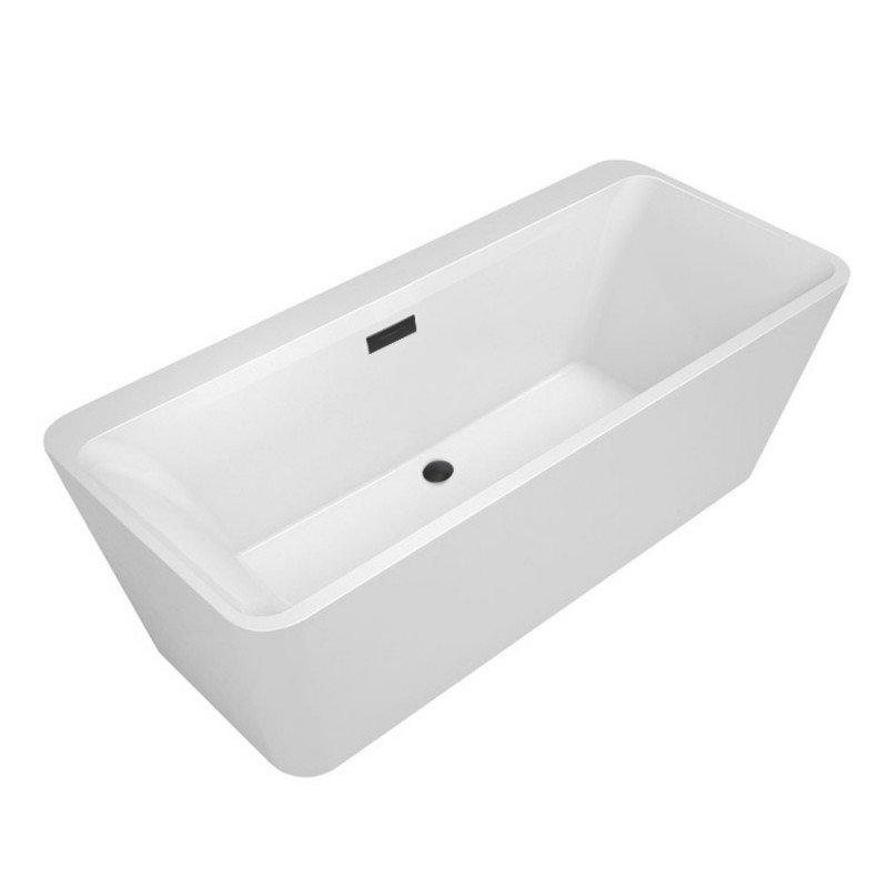 Wanna wolnostojąca ROMA z pokrywką BLACK - 170 x 80 cm