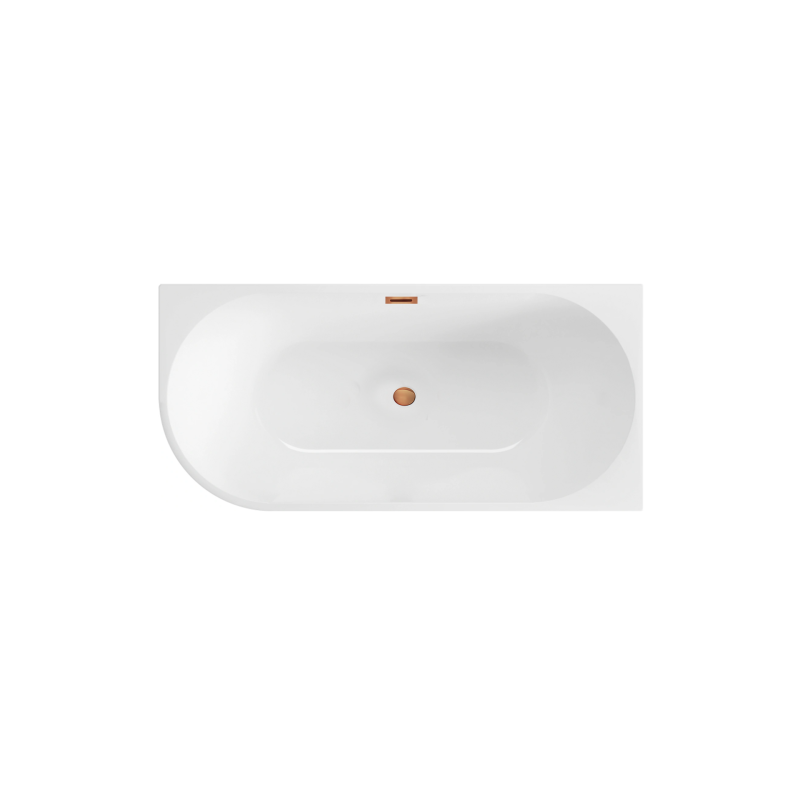 Wanna wolnostojąca narożna prawa AVOLA z pokrywką COPPER - 170 x 80 cm