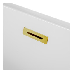 Wanna wolnostojąca narożna lewa AVOLA z pokrywką MIRROR GOLD - 170 x 80 cm