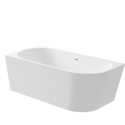 Wanna wolnostojąca narożna lewa AVOLA z pokrywką WHITE - 170 x 80 cm