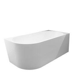 Wanna wolnostojąca narożna prawa AVOLA z pokrywką WHITE - 160 x 80 cm