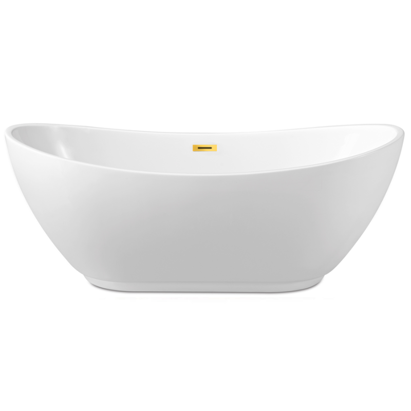 Wanna wolnostojąca PARMA z pokrywką MIRROR GOLD - 170 x 72 cm