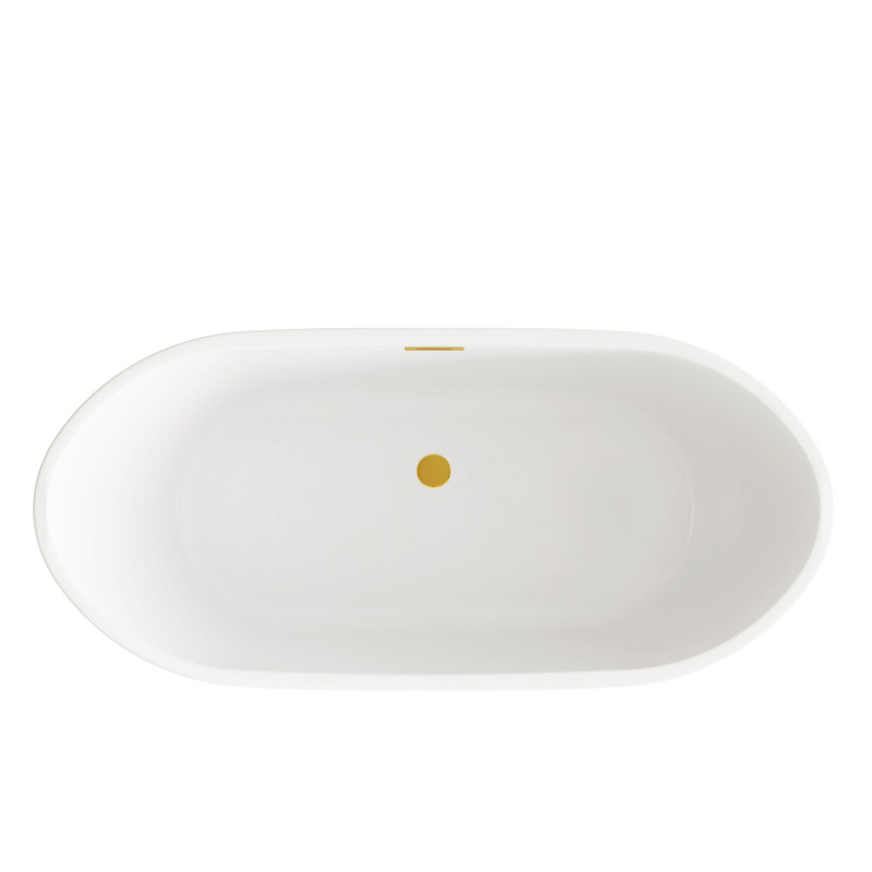 Wanna wolnostojąca PARMA z pokrywką MIRROR GOLD - 170 x 72 cm