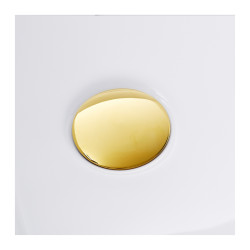 Wanna wolnostojąca narożna lewa AVOLA z pokrywką MIRROR GOLD - 170 x 80 cm