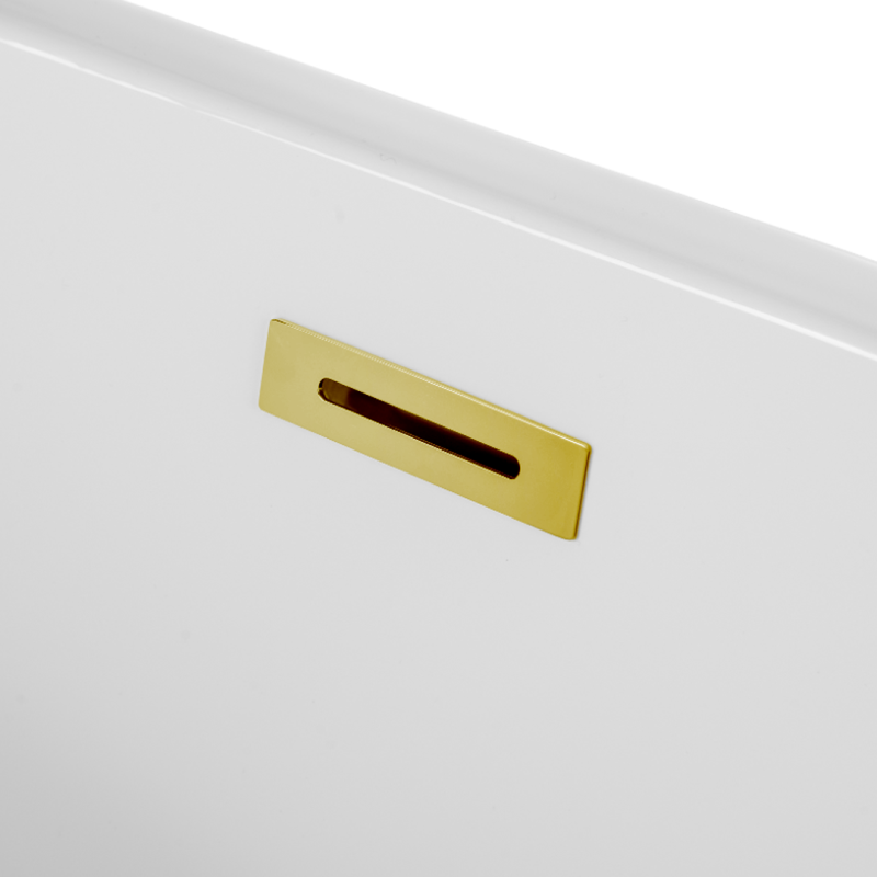 Wanna wolnostojąca PARMA z pokrywką MIRROR GOLD - 170 x 72 cm