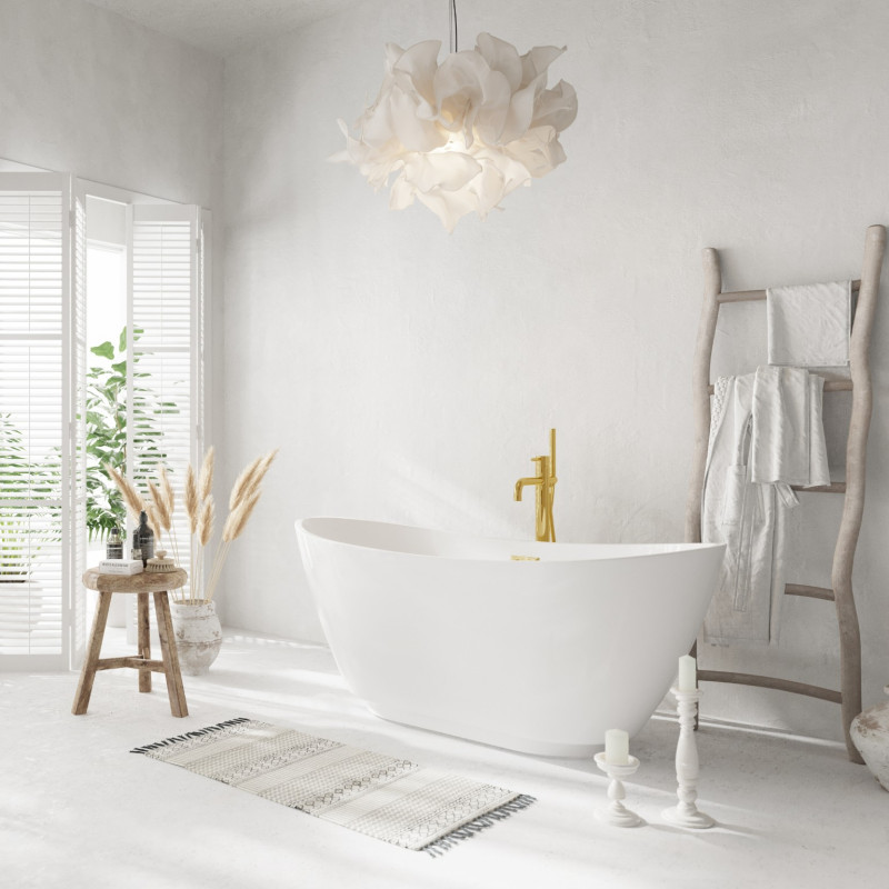 Wanna wolnostojąca PARMA z pokrywką MIRROR GOLD - 170 x 72 cm