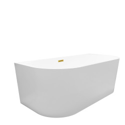 Wanna wolnostojąca przyścienna VIVA z pokrywką MIRROR GOLD - 150 x 75 cm