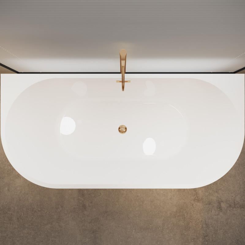 Wanna wolnostojąca przyścienna VIVA z pokrywką COPPER - 170 x 80 cm