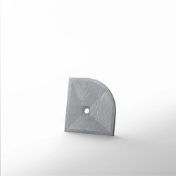 Brodzik kompozytowy półokrągły "seria FQ" Jasnoszary 80x80x2,5cm