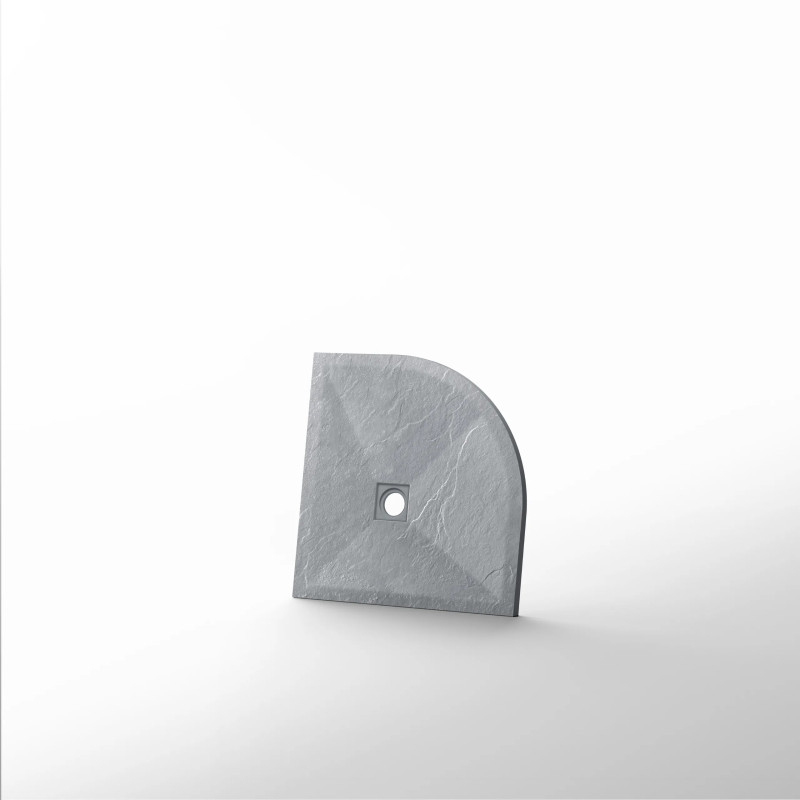 Brodzik kompozytowy półokrągły "seria FQ" Jasnoszary 90x90x2,5cm