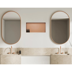 WALL-BOX NO RIM - Półka wnękowa bezramkowa COPPER 60x30x10 cm