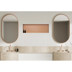 WALL-BOX NO RIM - Półka wnękowa bezramkowa COPPER 90x30x10 cm