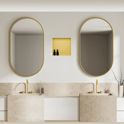 WALL-BOX NO RIM - Półka wnękowa bezramkowa GOLD 30x30x10 cm