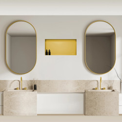 WALL-BOX NO RIM - Półka wnękowa bezramkowa GOLD 60x30x10 cm