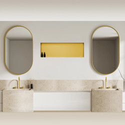 WALL-BOX NO RIM - Półka wnękowa bezramkowa GOLD 90x30x10 cm