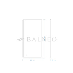 Lustro podświetlane 60x120 cm LUMIN- Antypara, Ściemnianie, Zmiana barwy