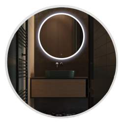 Lustro podświetlane MOON 70 cm- Antypara, Ściemnianie, Zmiana barwy