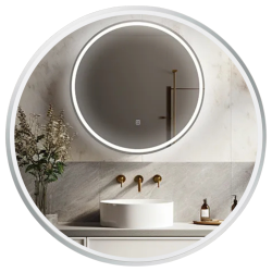 Lustro podświetlane SUN 60 cm- Antypara, Ściemnianie, Zmiana barwy