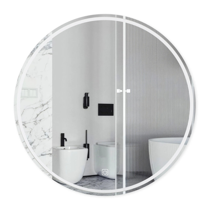 Lustro podświetlane SUN 90 cm- Antypara, Ściemnianie, Zmiana barwy