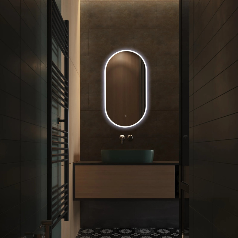 Lustro podświetlane ELISA 50x100 cm- Antypara, Ściemnianie, Zmiana barwy