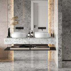 Umywalka nablatowa ALVIO  61,5 x 41,5 cm biała, ceramiczna