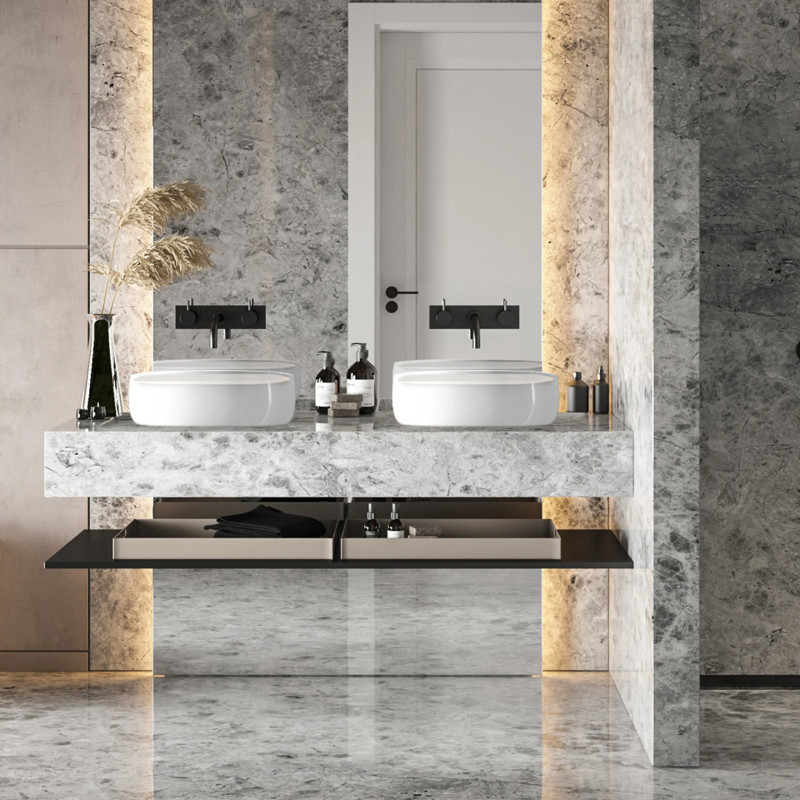 Umywalka nablatowa ALVIO  61,5 x 41,5 cm biała, ceramiczna