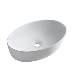 Umywalka nablatowa VILEO  62 x 42 cm  biała, ceramiczna